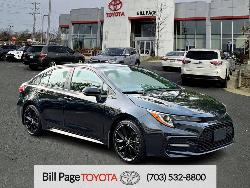 Black Sand Pearl 2021 Toyota Corolla Sedan Front-Wheel Drive Continuously Variable Transmission