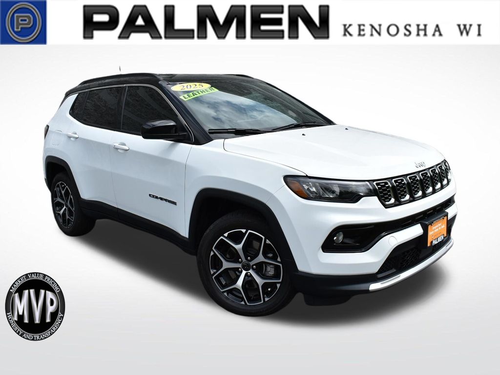 Bright White Clearcoat 2025 Jeep Compass SUV / Crossover Four-Wheel Drive 8-Speed Automatic