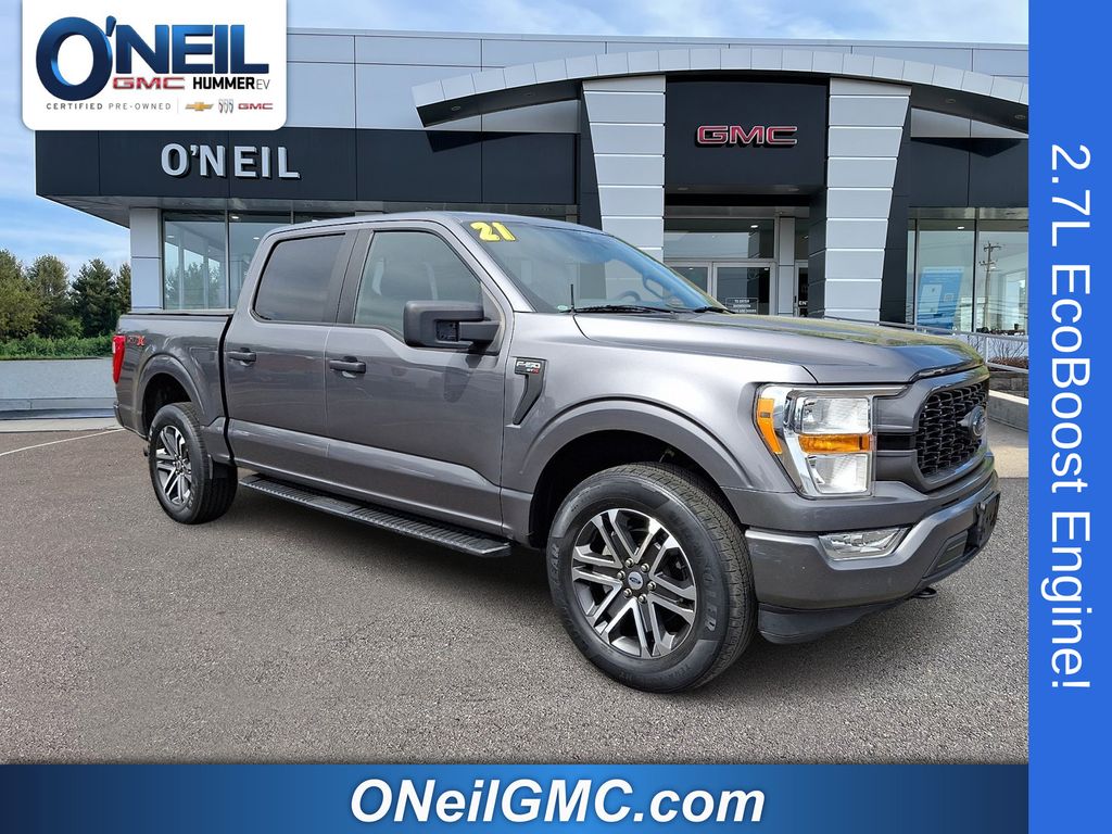 Gray Metallic 2021 Ford F-150 Pickup Truck Four-Wheel Drive Automatic
