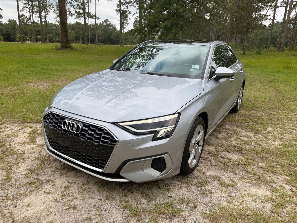 Gray 2024 Audi A3 Sedan Front-Wheel Drive 7-Speed Automatic