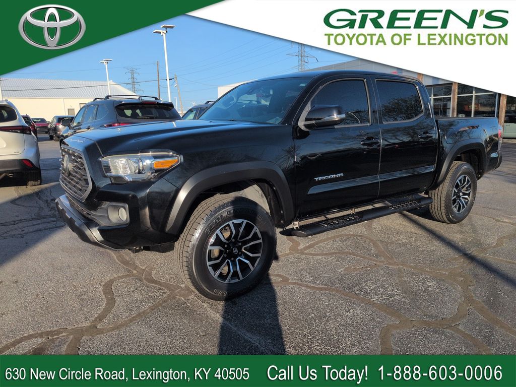 Midnight Black Metallic 2021 Toyota Tacoma TRD Off Road Double Cab 4WD Pickup Truck Four-Wheel Drive 6-Speed Automatic