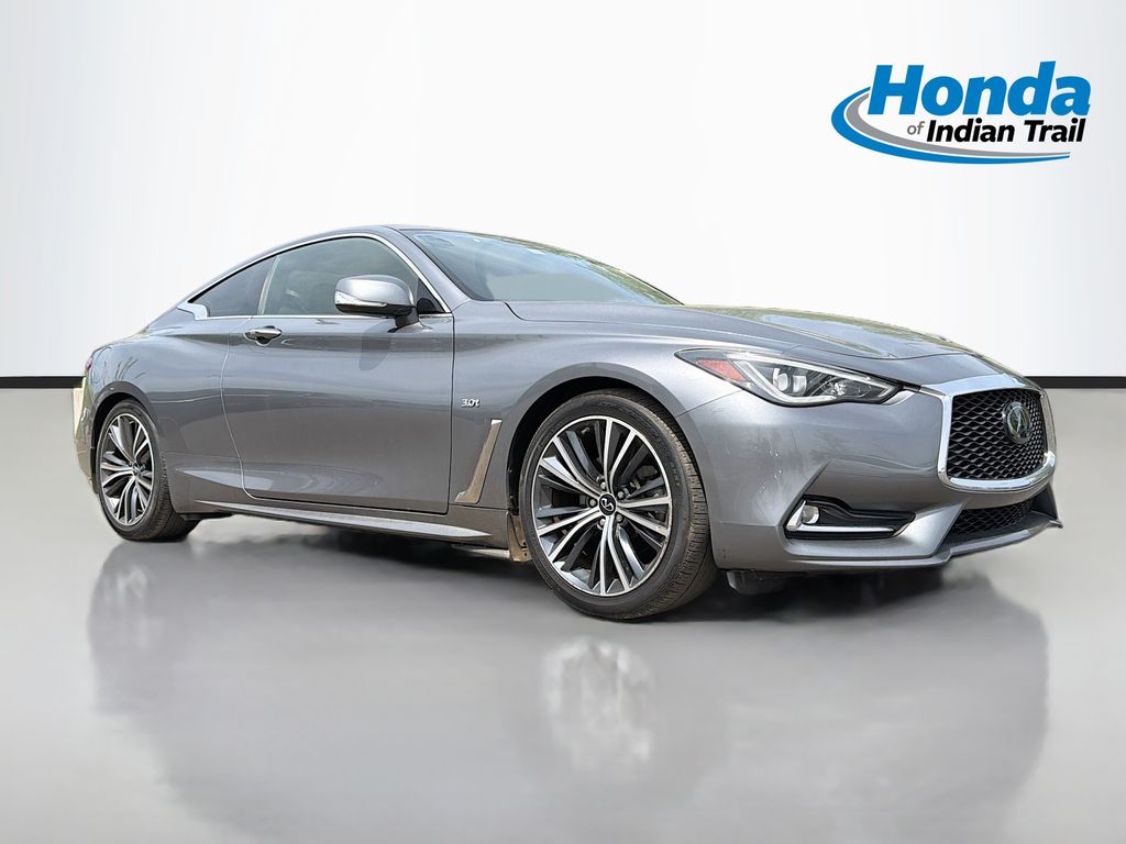 Gray (Graphite Shadow) 2020 INFINITI Q60 3.0t Luxe Coupe RWD Coupe Rear-Wheel Drive 7-Speed Automatic