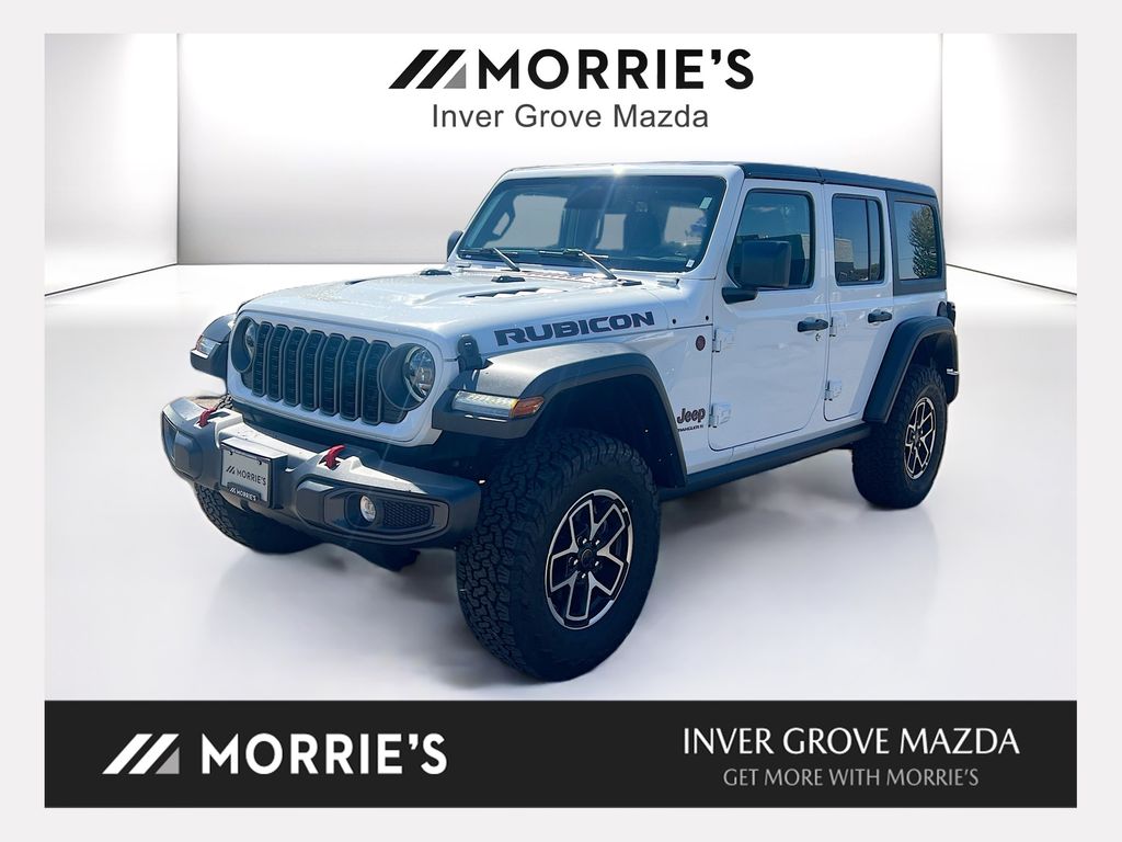 Bright White Clearcoat 2025 Jeep Wrangler Rubicon 4-Door 4WD SUV / Crossover Four-Wheel Drive 8-Speed Automatic
