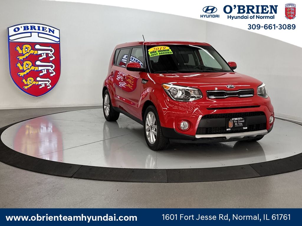 Inferno Red 2019 Kia Soul + FWD Wagon Front-Wheel Drive 6-Speed Automatic