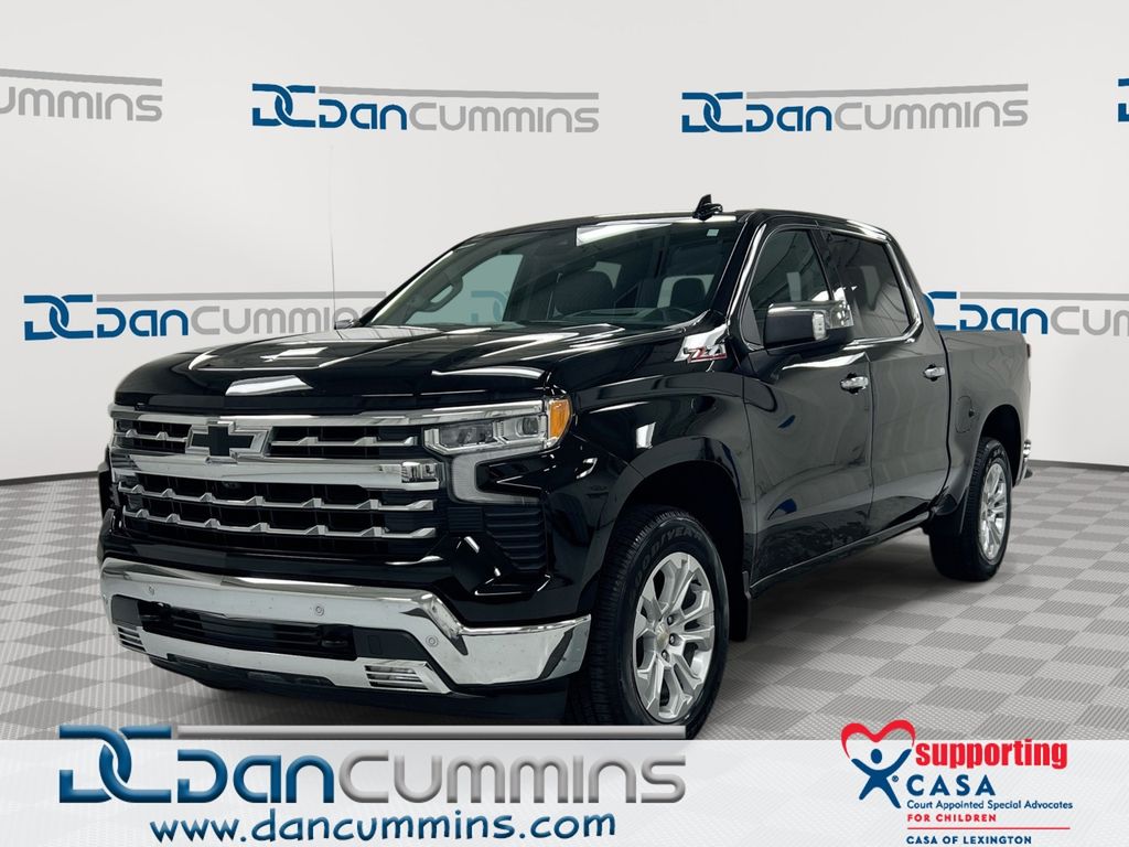 Black 2023 Chevrolet Silverado 1500 Pickup Truck Four-Wheel Drive Automatic