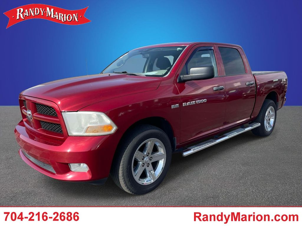 Deep Cherry Red Crystal Pearlcoat 2012 RAM 1500 Express Crew Cab 4WD Pickup Truck Four-Wheel Drive 6-Speed Automatic