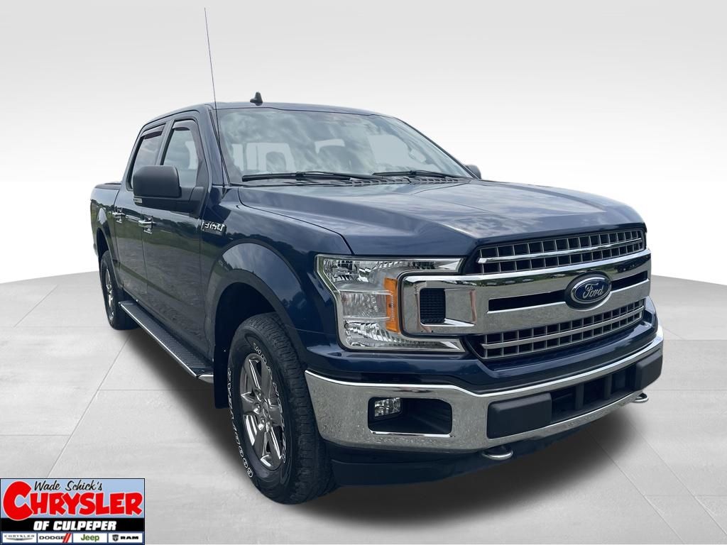 Blue 2020 Ford F-150 Pickup Truck Four-Wheel Drive Automatic