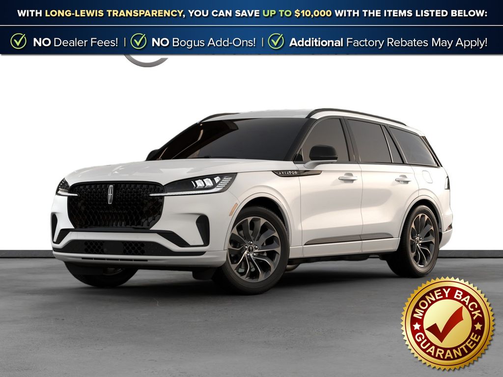 Pristine White Metallic Tri-Coat 2026 Lincoln Aviator SUV / Crossover Rear-Wheel Drive Automatic