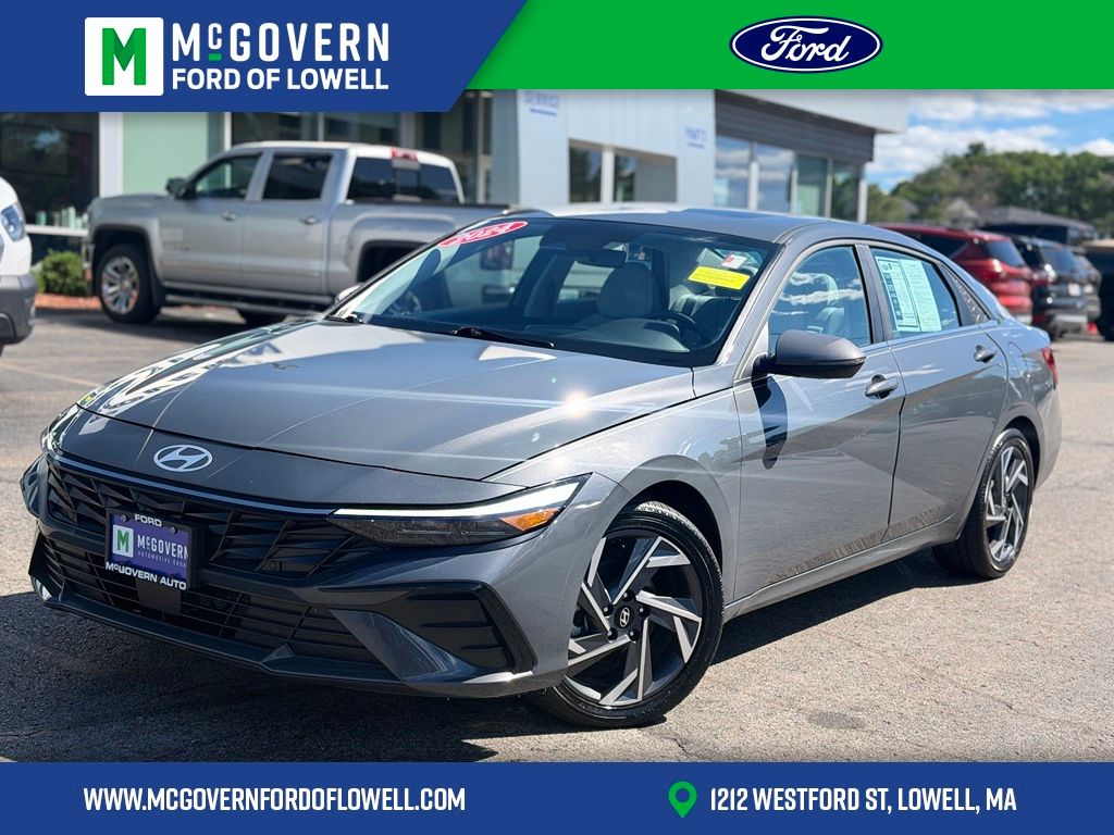 Ecotronic Gray Pearl 2024 Hyundai Elantra Hybrid Sedan Front-Wheel Drive 6-Speed Dual Clutch