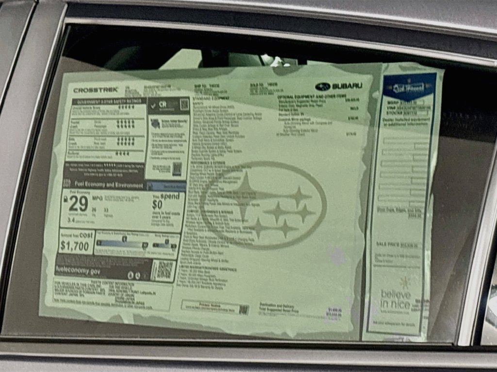 2026 Subaru Crosstrek Sport