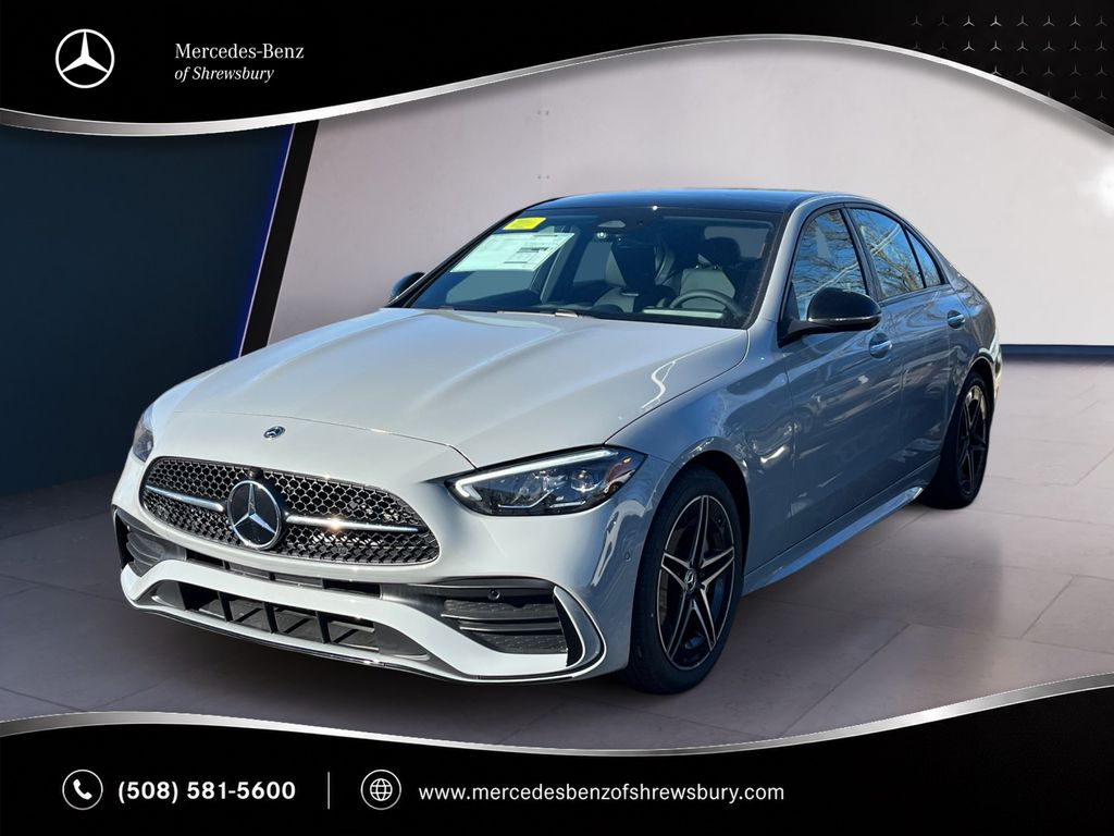 Gray (MANUFAKTUR Alpine Grey) 2026 Mercedes-Benz C-Class Sedan All-Wheel Drive 9-Speed Automatic