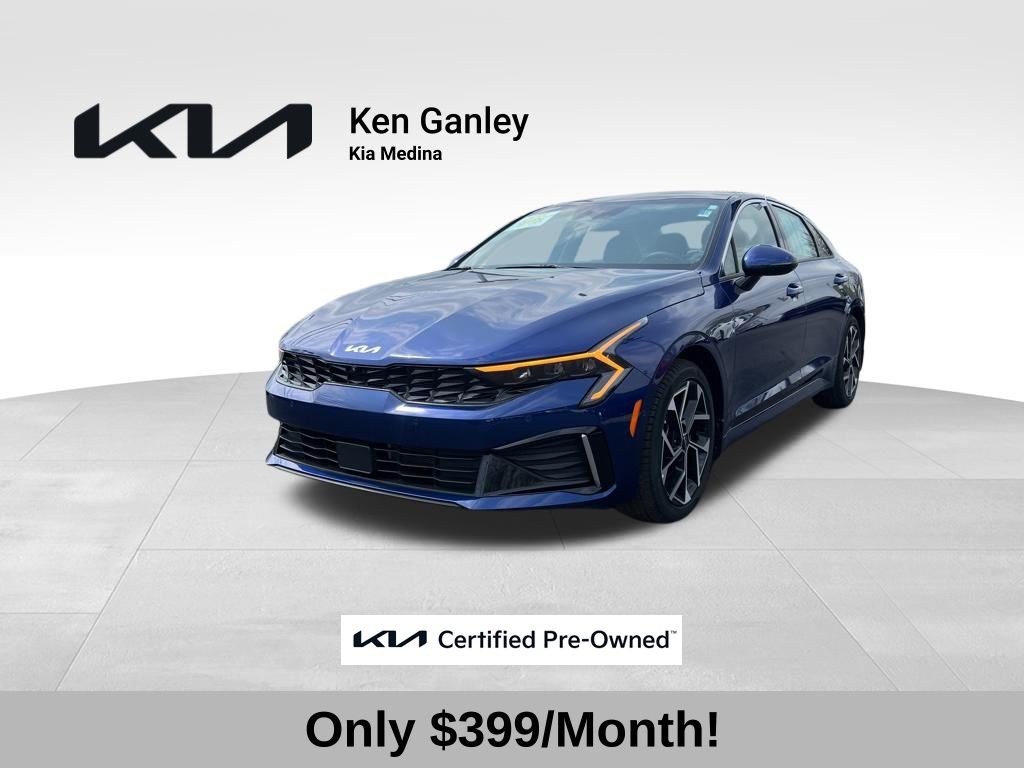 Yacht Blue 2025 Kia K5 EX FWD Sedan Front-Wheel Drive 8-Speed Automatic