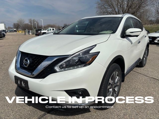 Pearl White 2018 Nissan Murano SL AWD SUV / Crossover All-Wheel Drive Continuously Variable Transmission