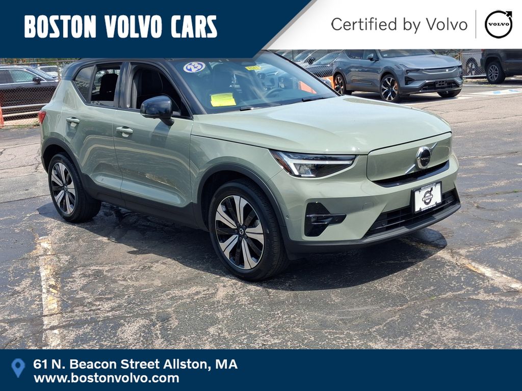Sage Green Metallic 2023 Volvo XC40 Recharge Twin Plus eAWD SUV / Crossover All-Wheel Drive 1-Speed Automatic