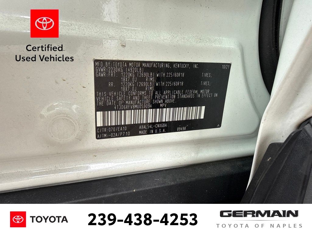 Certified Used 2021 White Toyota Limited image 25