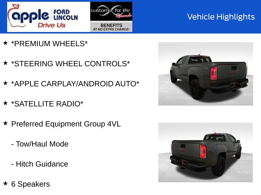 2022 GMC Canyon 4WD Extended Cab Elevation Standard