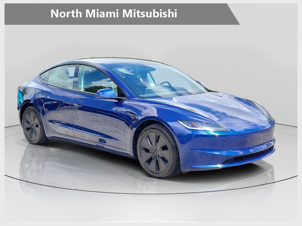 Blue 2024 Tesla Model 3 Sedan Rear-Wheel Drive 1-Speed Automatic