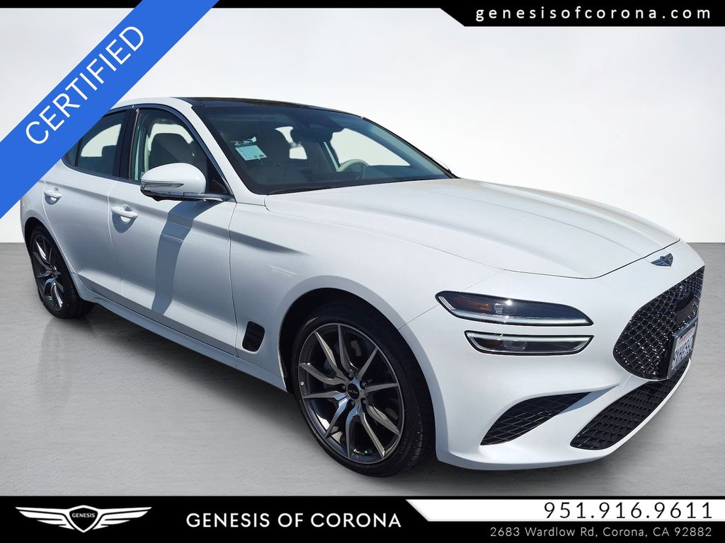 White 2026 Genesis G70 2.5T Prestige RWD Sedan Rear-Wheel Drive 8-Speed Automatic