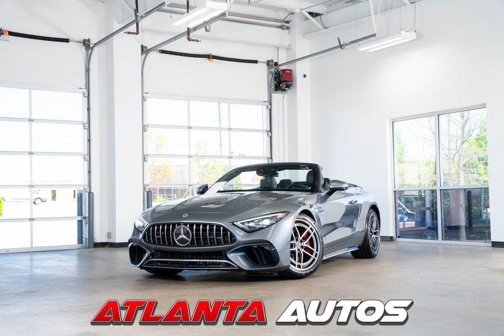Selenite Gray Metallic 2022 Mercedes-Benz SL-Class SL 55 AMG 4MATIC Convertible All-Wheel Drive 9-Speed Automatic