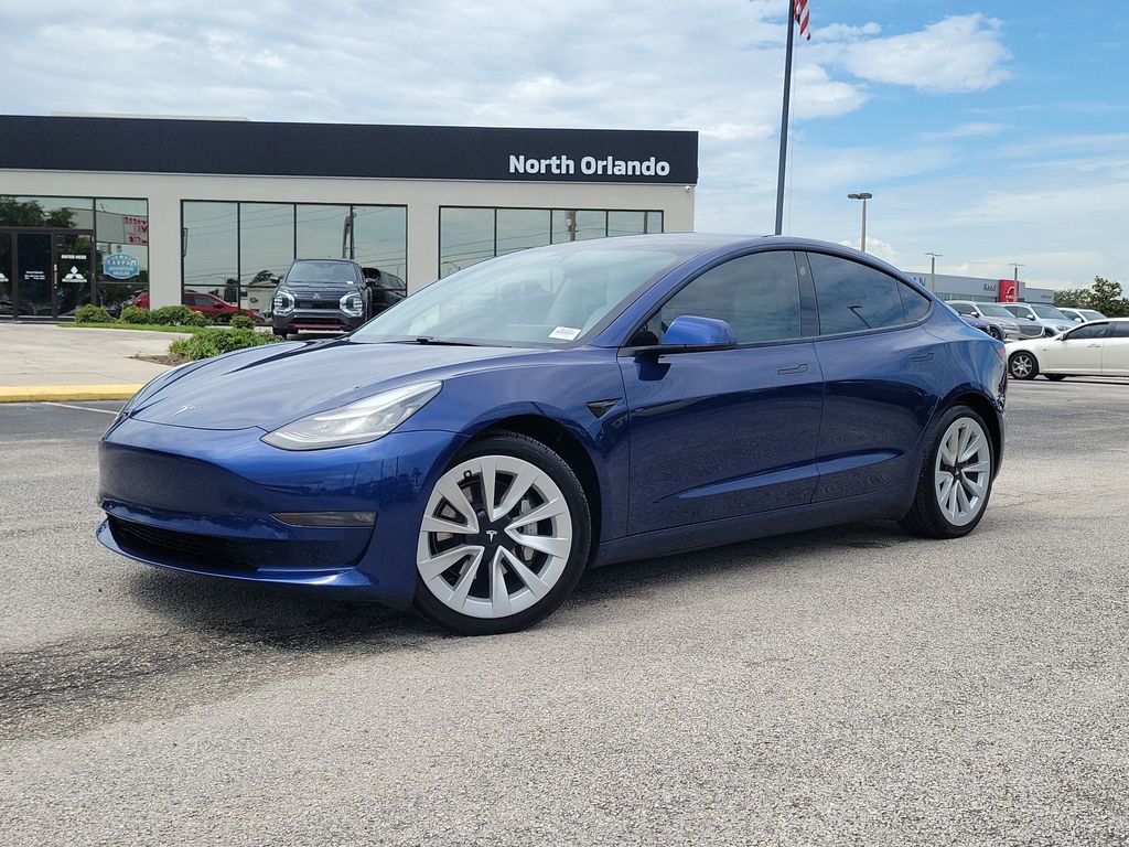 Deep Blue Metallic 2021 Tesla Model 3 Sedan All-Wheel Drive 1-Speed Automatic