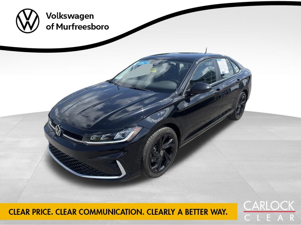 Deep Black Pearl 2025 Volkswagen Jetta Sedan Front-Wheel Drive 8-Speed Automatic
