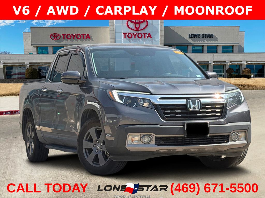 Gray (Modern Steel) 2020 Honda Ridgeline Pickup Truck All-Wheel Drive 9-Speed Automatic