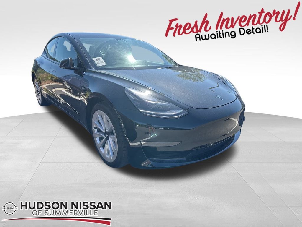 2022 Solid Black Tesla Model 3 Long Range Sedan