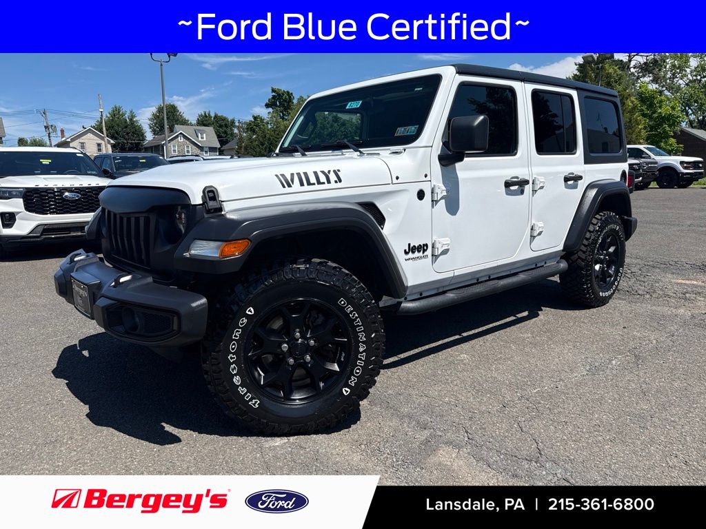 Bright White Clearcoat 2021 Jeep Wrangler SUV / Crossover Four-Wheel Drive 8-Speed Automatic