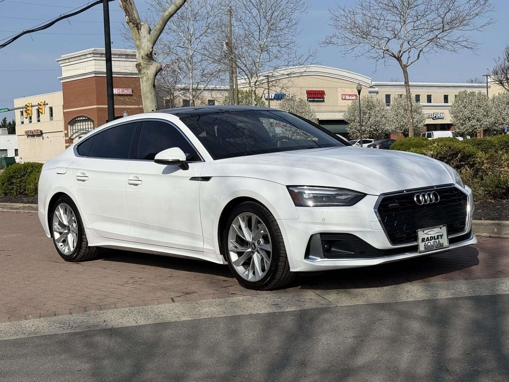 White 2022 Audi A5 Sportback 40 TFSI quattro Premium AWD Sedan All-Wheel Drive 7-Speed Automatic
