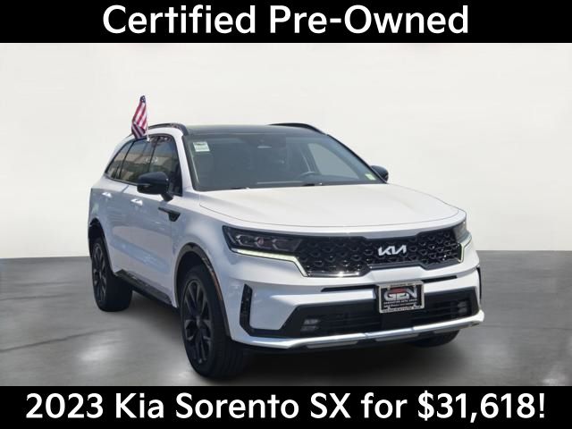 Glacial White Pearl 2023 Kia Sorento SUV / Crossover All-Wheel Drive 8-Speed Dual Clutch
