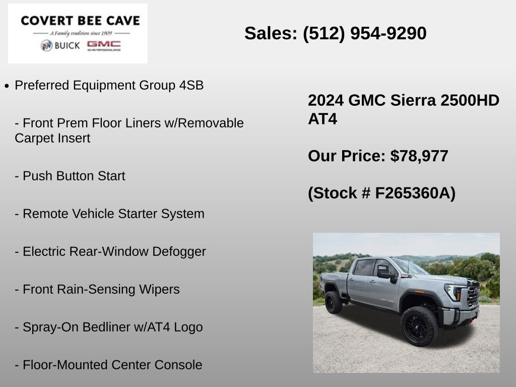 Used Car 2024 Gmc Sierra 2500hd  At4 For Sale Under $80,000 In Austin, Texas
