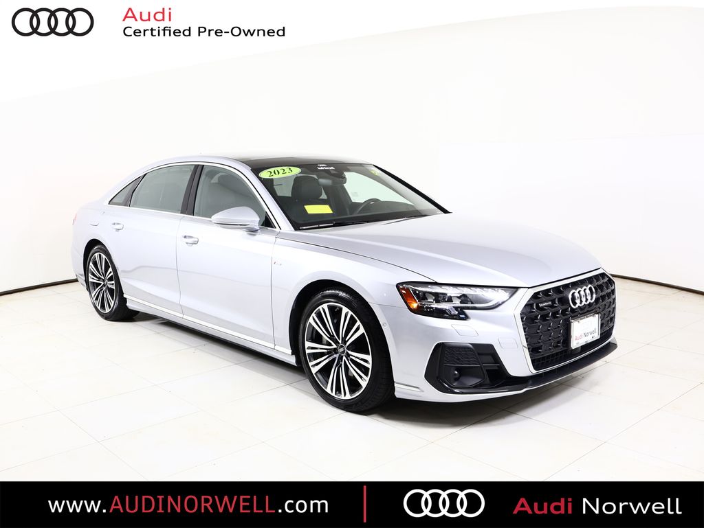 Florett Silver Metallic 2023 Audi A8 Sedan All-Wheel Drive 8-Speed Automatic