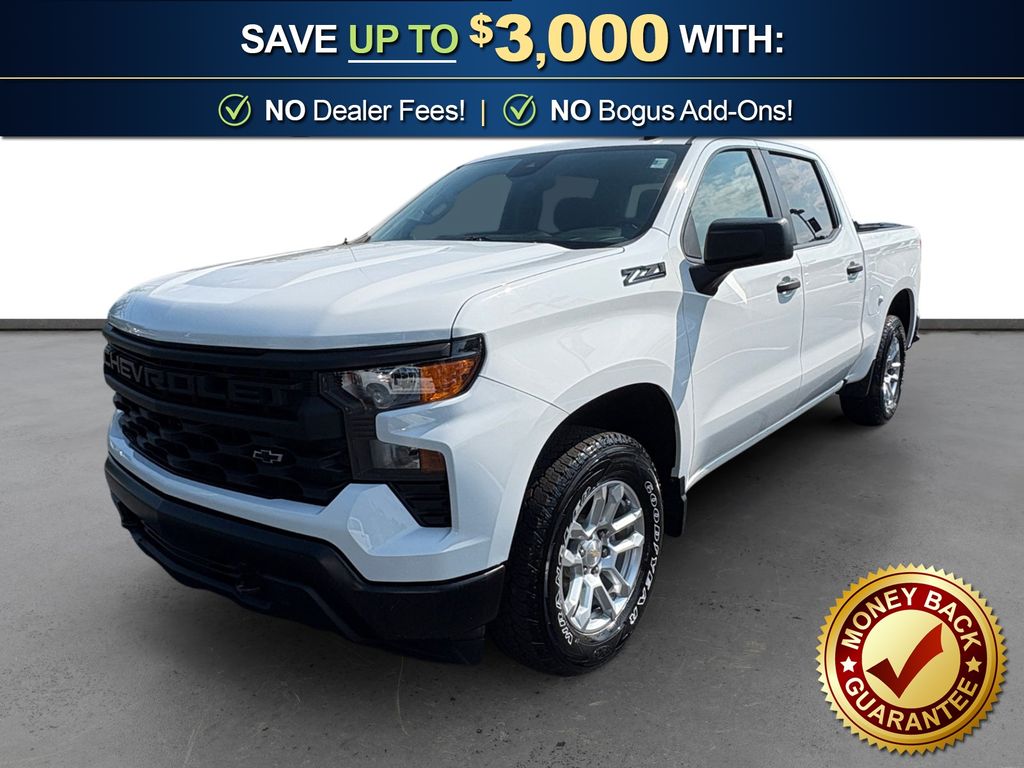 Summit White 2023 Chevrolet Silverado 1500 Pickup Truck Four-Wheel Drive Automatic