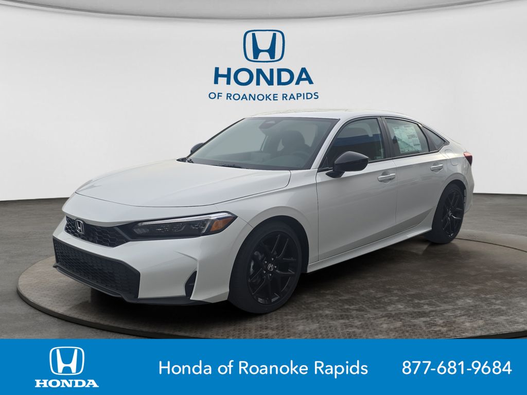 Platinum White Pearl 2026 Honda Civic Sedan Front-Wheel Drive Continuously Variable Transmission