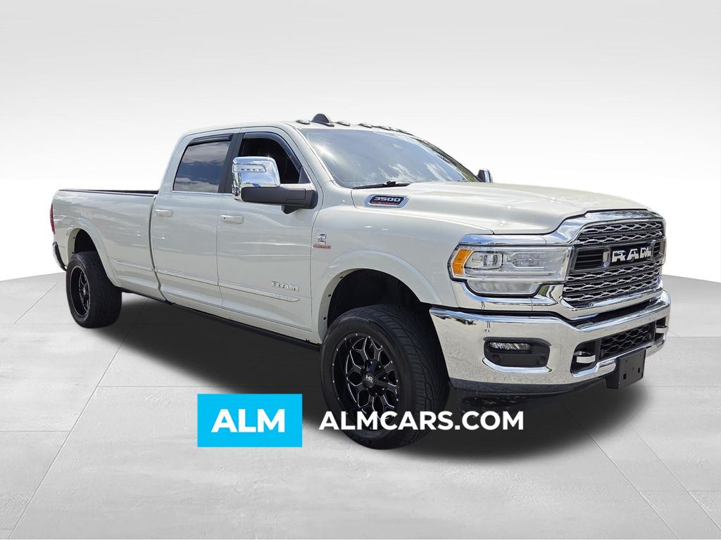 Pearl White 2024 RAM 3500 Limited Crew Cab LB 4WD Pickup Truck Four-Wheel Drive 6-Speed Automatic