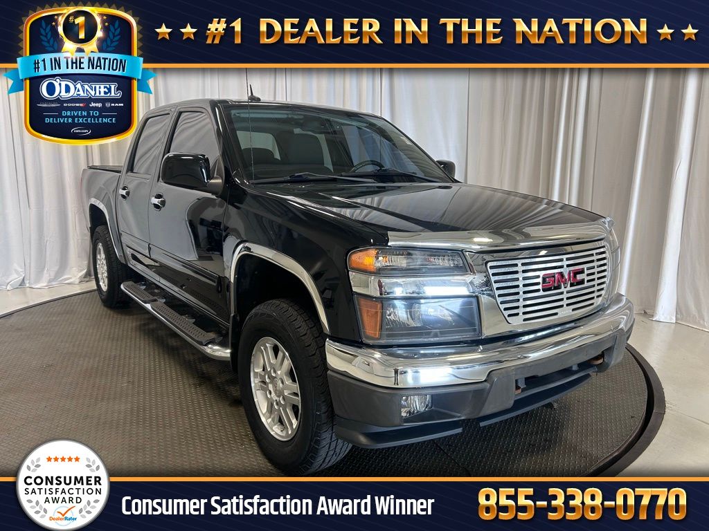 Onyx Black 2012 GMC Canyon SLE2 Crew Cab 4WD Pickup Truck Four-Wheel Drive 4-Speed Automatic Overdrive