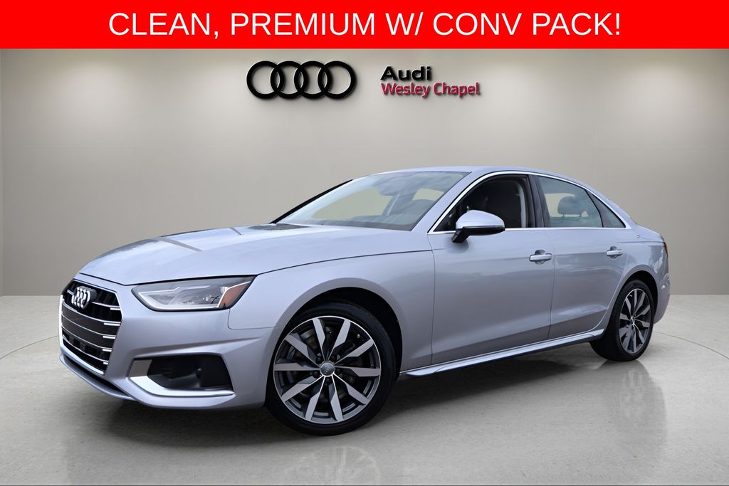 Florett Silver Metallic 2020 Audi A4 40 TFSI Premium FWD Sedan Front-Wheel Drive 7-Speed Automatic