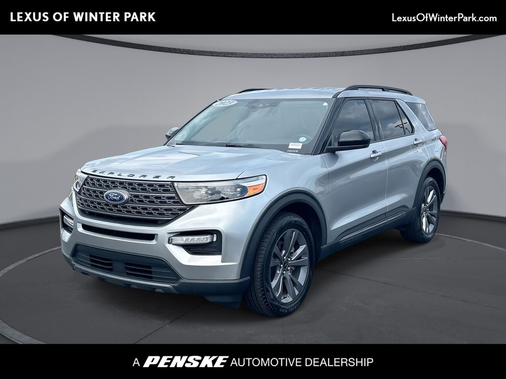 Silver Metallic 2023 Ford Explorer SUV / Crossover Rear-Wheel Drive Automatic
