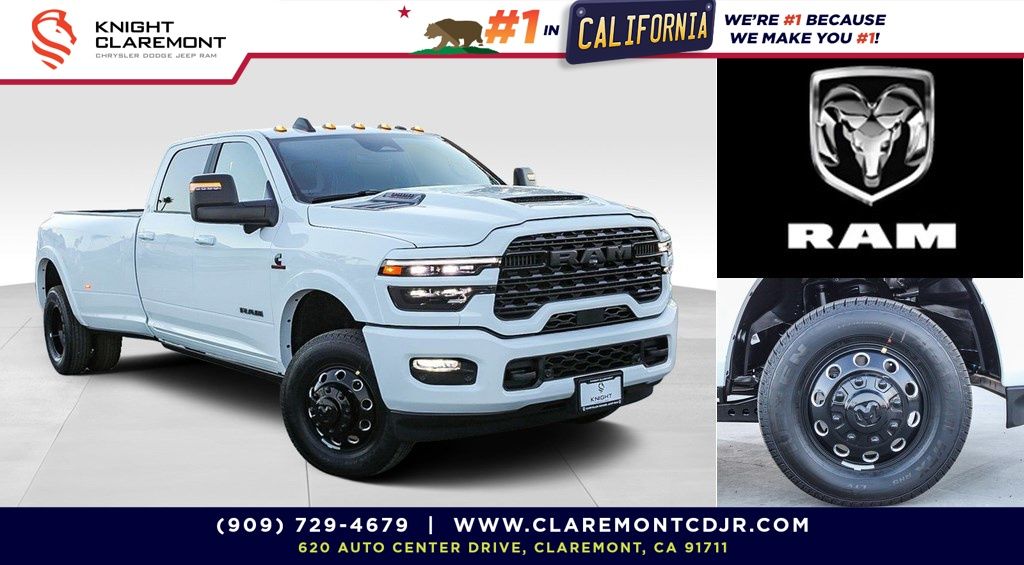 Bright White Clearcoat 2026 RAM 3500 Pickup Truck Four-Wheel Drive 8-Speed Automatic