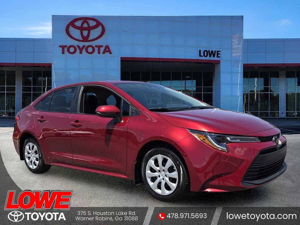 Red (Ruby Flare Pearl) 2025 Toyota Corolla LE FWD Sedan Front-Wheel Drive Continuously Variable Transmission