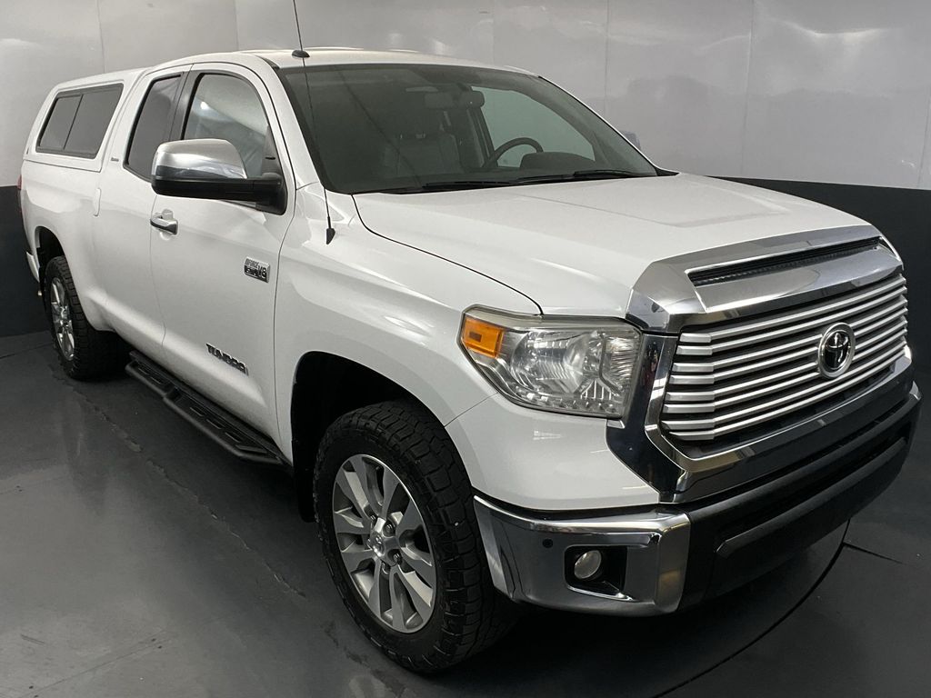Super White 2016 Toyota Tundra Limited Double Cab 5.7L 4WD Pickup Truck Four-Wheel Drive 6-Speed Automatic Overdrive