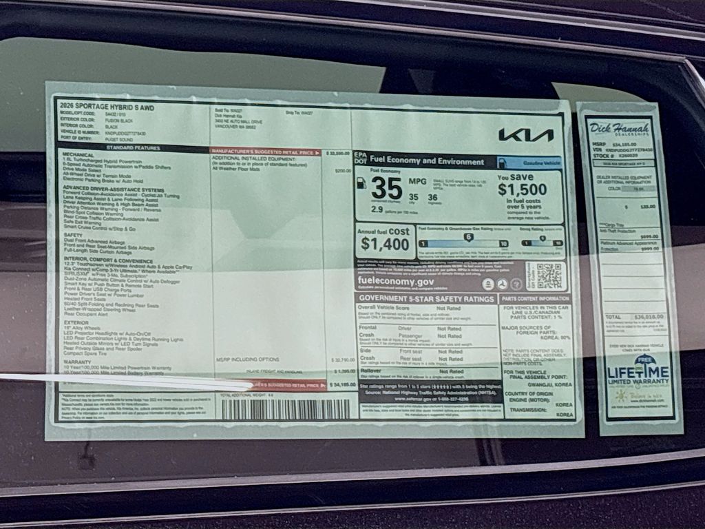 2026 Kia Sportage Hybrid 