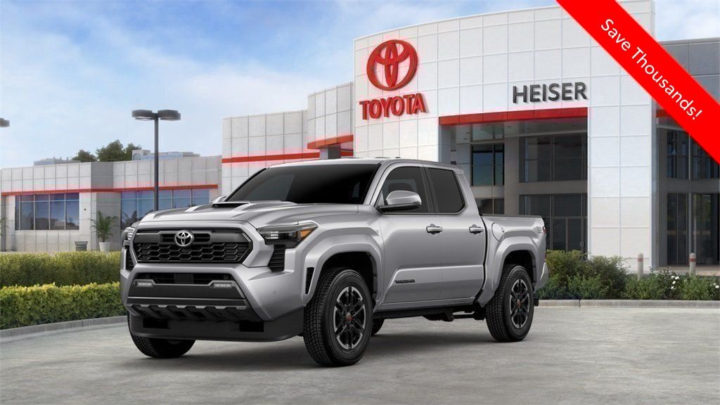 Celestial Silver Metallic 2025 Toyota Tacoma TRD Sport Double Cab 4WD Pickup Truck Four-Wheel Drive 8-Speed Automatic