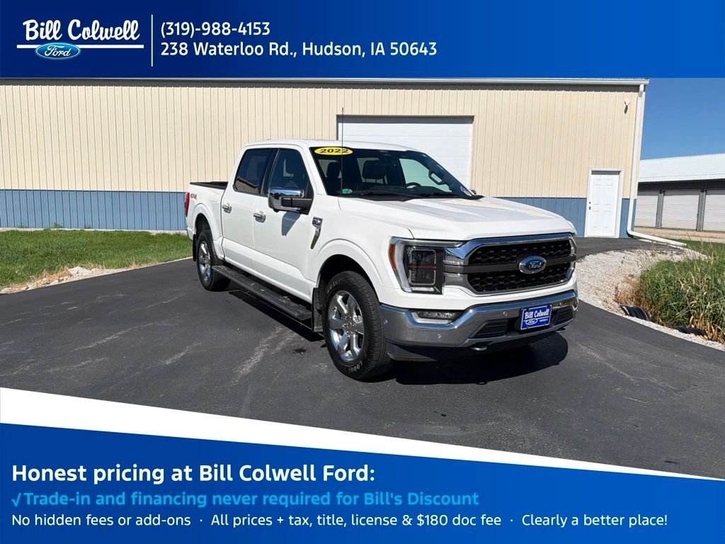 Star White Metallic Tri-Coat 2022 Ford F-150 Pickup Truck Four-Wheel Drive Automatic