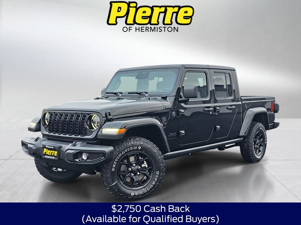 Black Clearcoat 2026 Jeep Gladiator Willys '41 4dr Crew Cab 4WD Pickup Truck Four-Wheel Drive 8-Speed Automatic