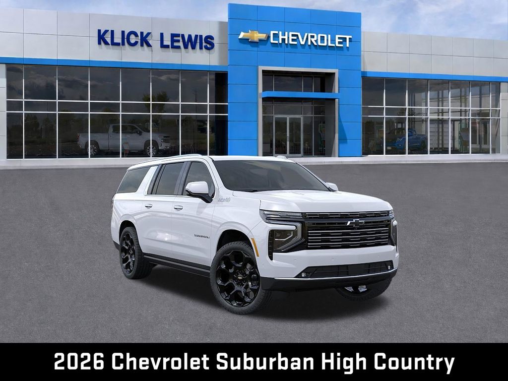 2026 Chevrolet Suburban High Country White at Klick Lewis Buick Chevrolet