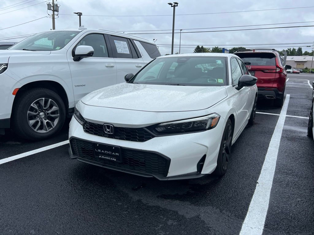 Platinum White Pearl 2025 Honda Civic Hatchback Hatchback Front-Wheel Drive Continuously Variable Transmission