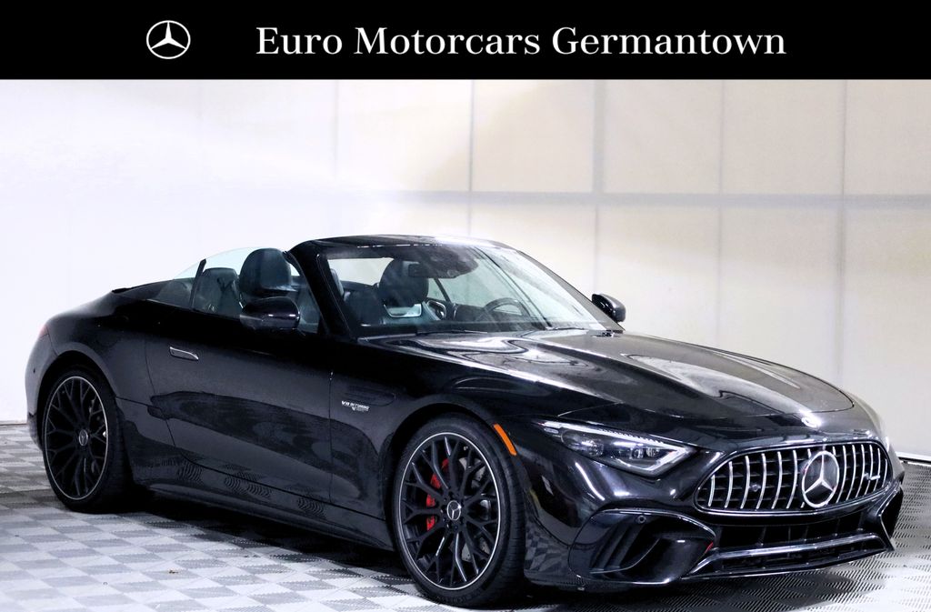 Obsidian Black Metallic 2022 Mercedes-Benz SL-Class Convertible All-Wheel Drive 9-Speed Automatic