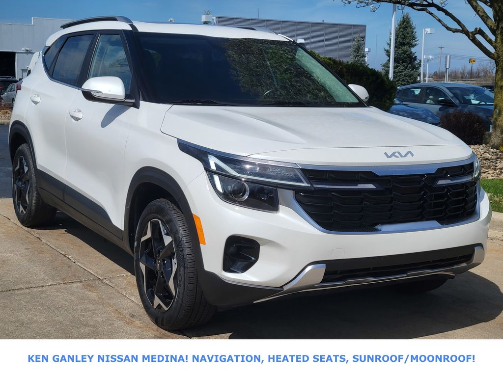 Snow White Pearl 2024 Kia Seltos EX AWD SUV / Crossover All-Wheel Drive Continuously Variable Transmission