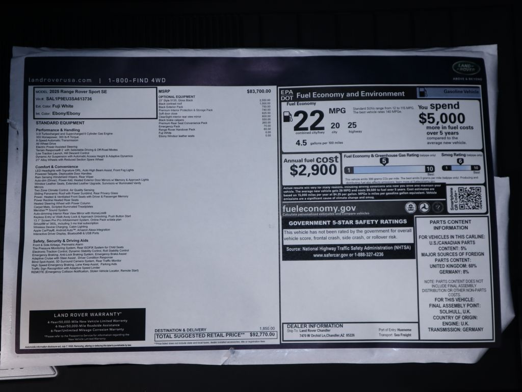 Thumbnail: 2025 Land Rover Range Rover Sport - 9